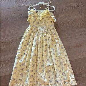 Doen Yellow Floral Kids Dress
